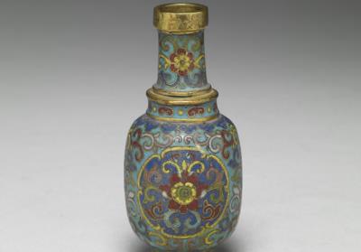 图片[2]-Copper vase in cloisonne enamels, Qing dynasty, Qianlong reign (1736-1795)-China Archive